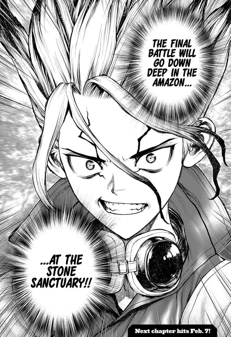 Dr. Stone Manga Chapter 183 page 17 - Stone Sanctuary scene