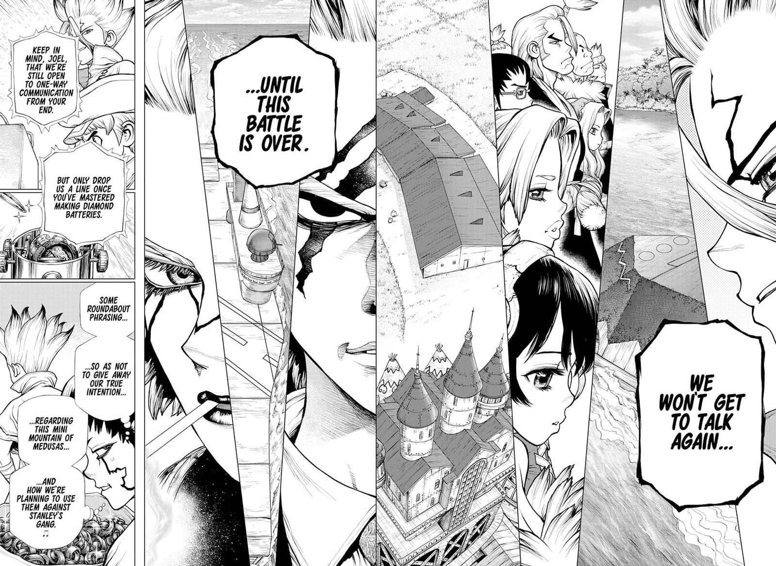 Dr. Stone Manga Chapter 183 page 7 - Stone Sanctuary scene