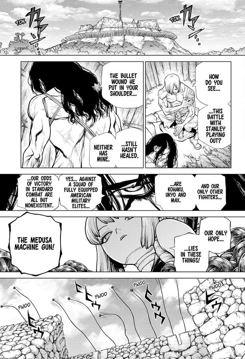 Dr. Stone Manga Chapter 184 page 9 - Fort Medusa scene
