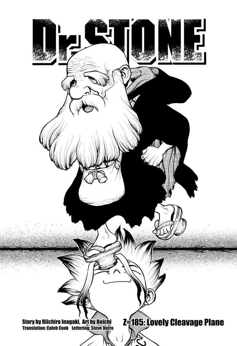 Dr. Stone Manga Chapter 185 page 1 - Lovely Cleavage Plane scene