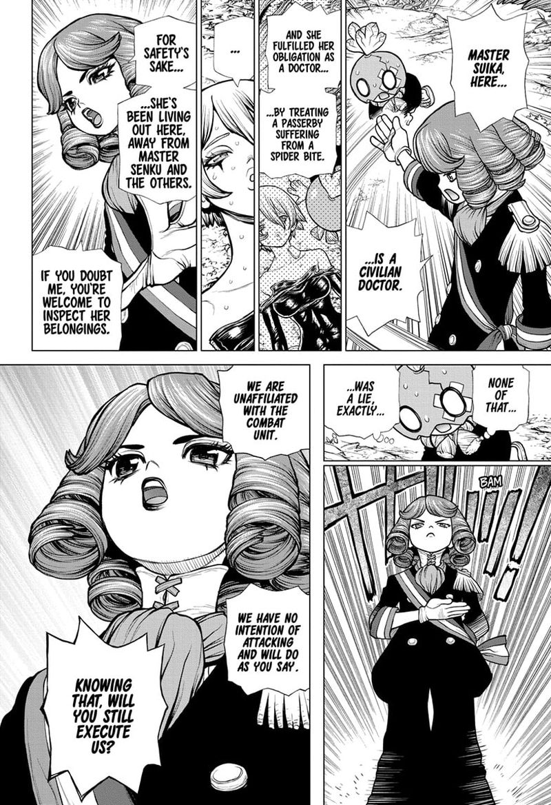 Dr. Stone Manga Chapter 186 page 12 - To Each Their Own Blade scene