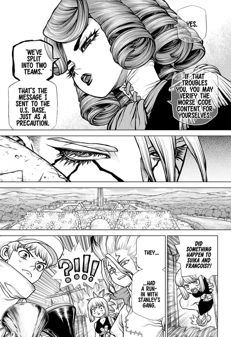 Dr. Stone Manga Chapter 186 page 15 - To Each Their Own Blade scene