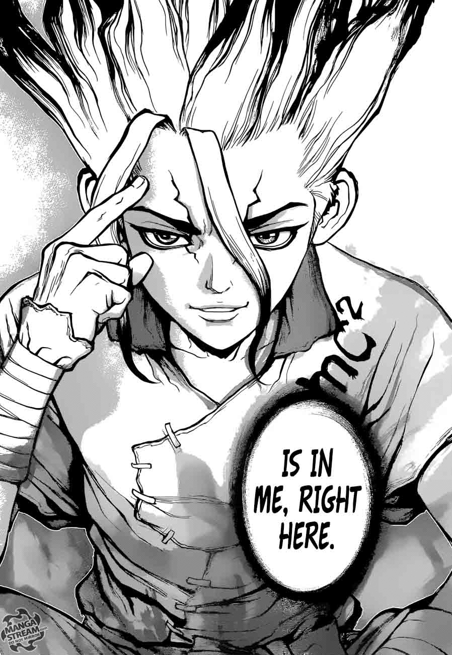 Dr. Stone Manga Chapter 19 page 16 - Two Million Years of Being scene