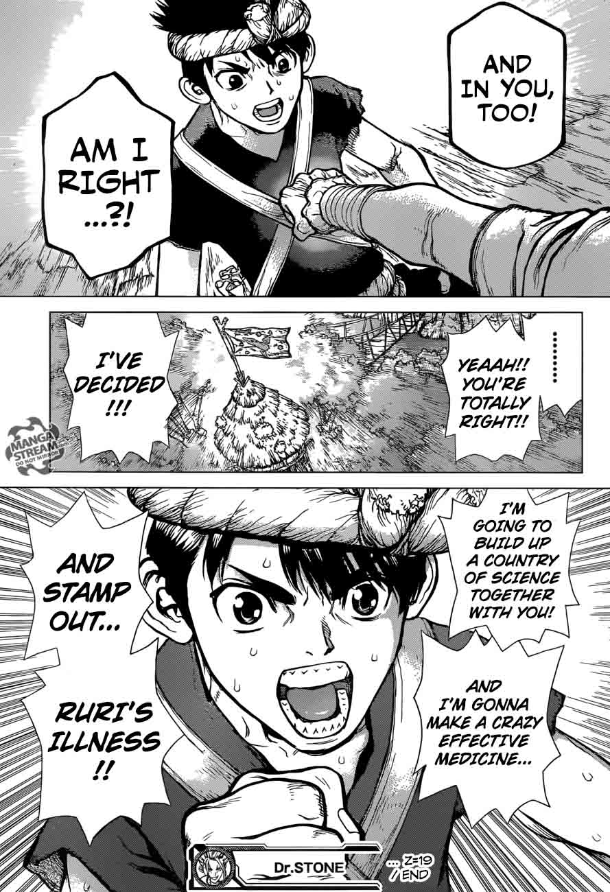Dr. Stone Manga Chapter 19 page 17 - Two Million Years of Being scene