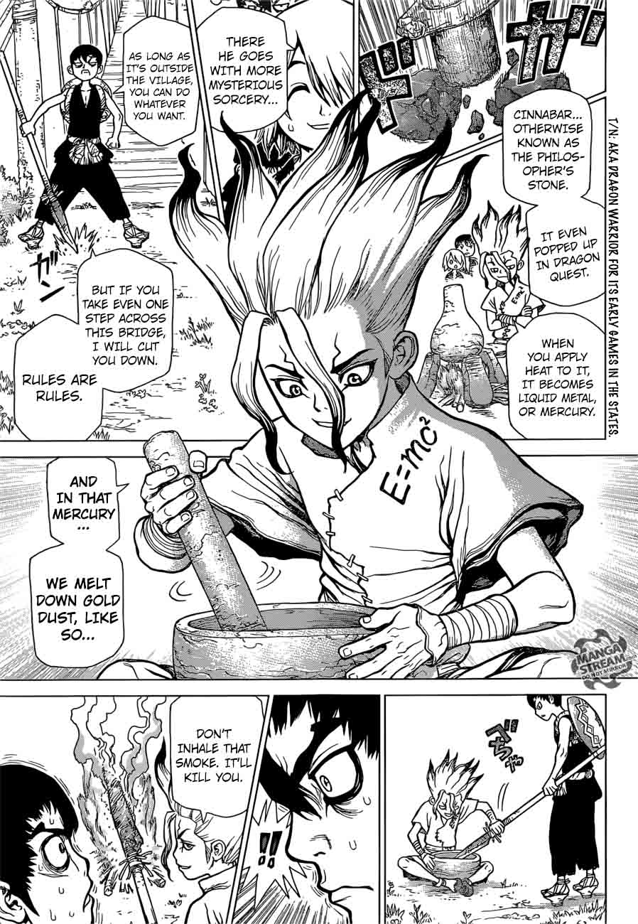 Dr. Stone Manga Chapter 19 page 4 - Two Million Years of Being scene