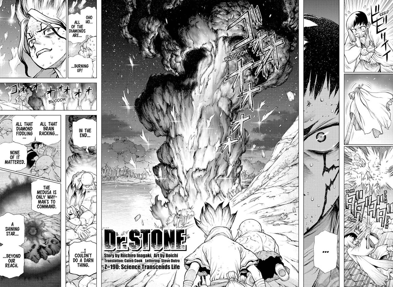 Dr. Stone Manga Chapter 190 page 2 - Science Transcends Life scene