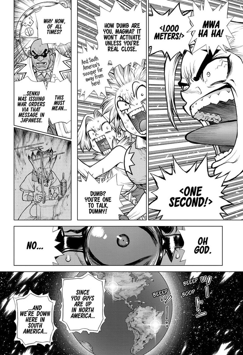 Dr. Stone Manga Chapter 191 page 2 - Divine Scream, Down to Earth scene