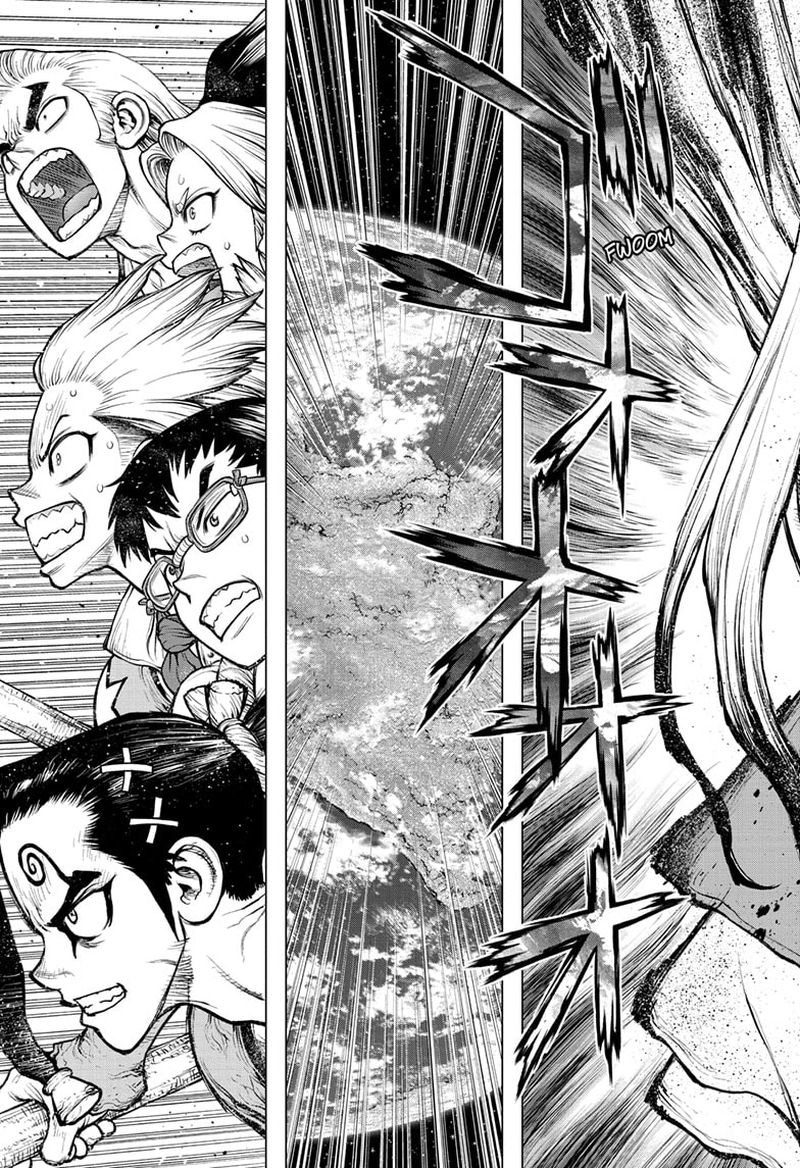 Dr. Stone Manga Chapter 191 page 4 - Divine Scream, Down to Earth scene