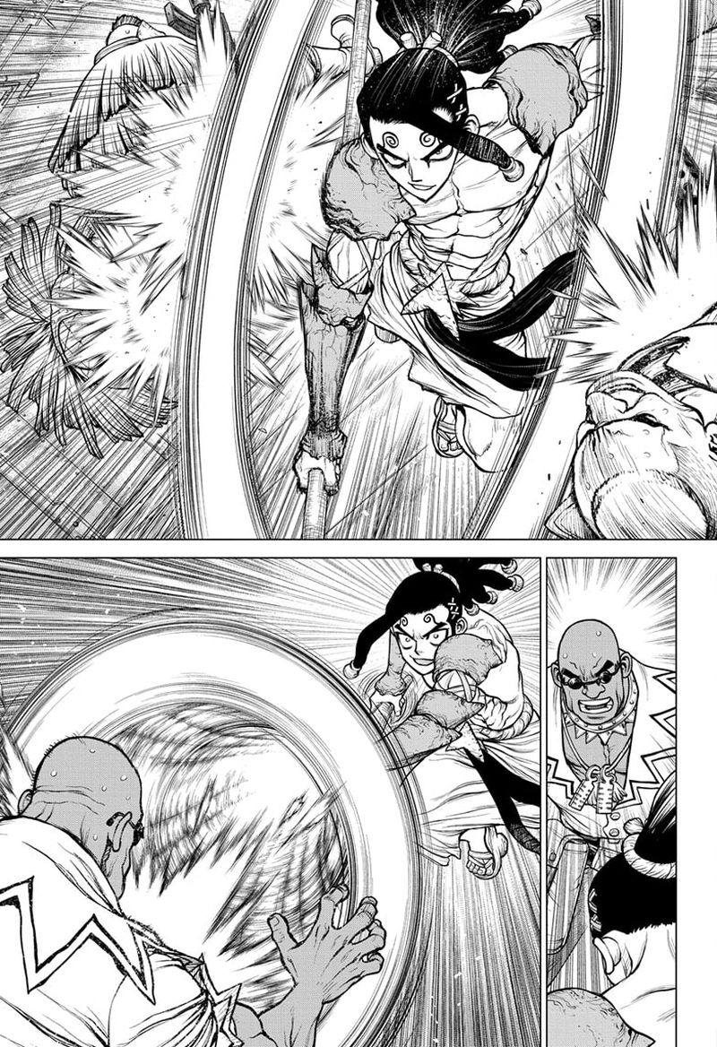 Dr. Stone Manga Chapter 191 page 6 - Divine Scream, Down to Earth scene