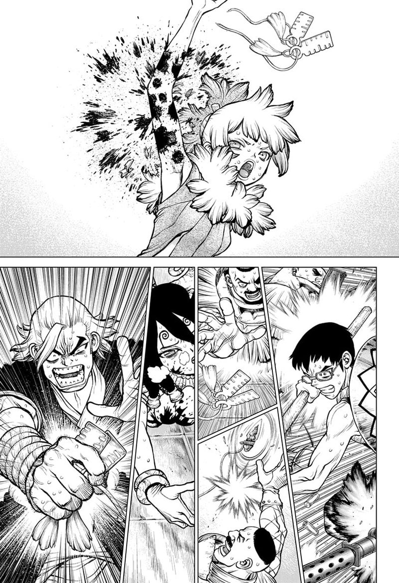 Dr. Stone Manga Chapter 191 page 8 - Divine Scream, Down to Earth scene