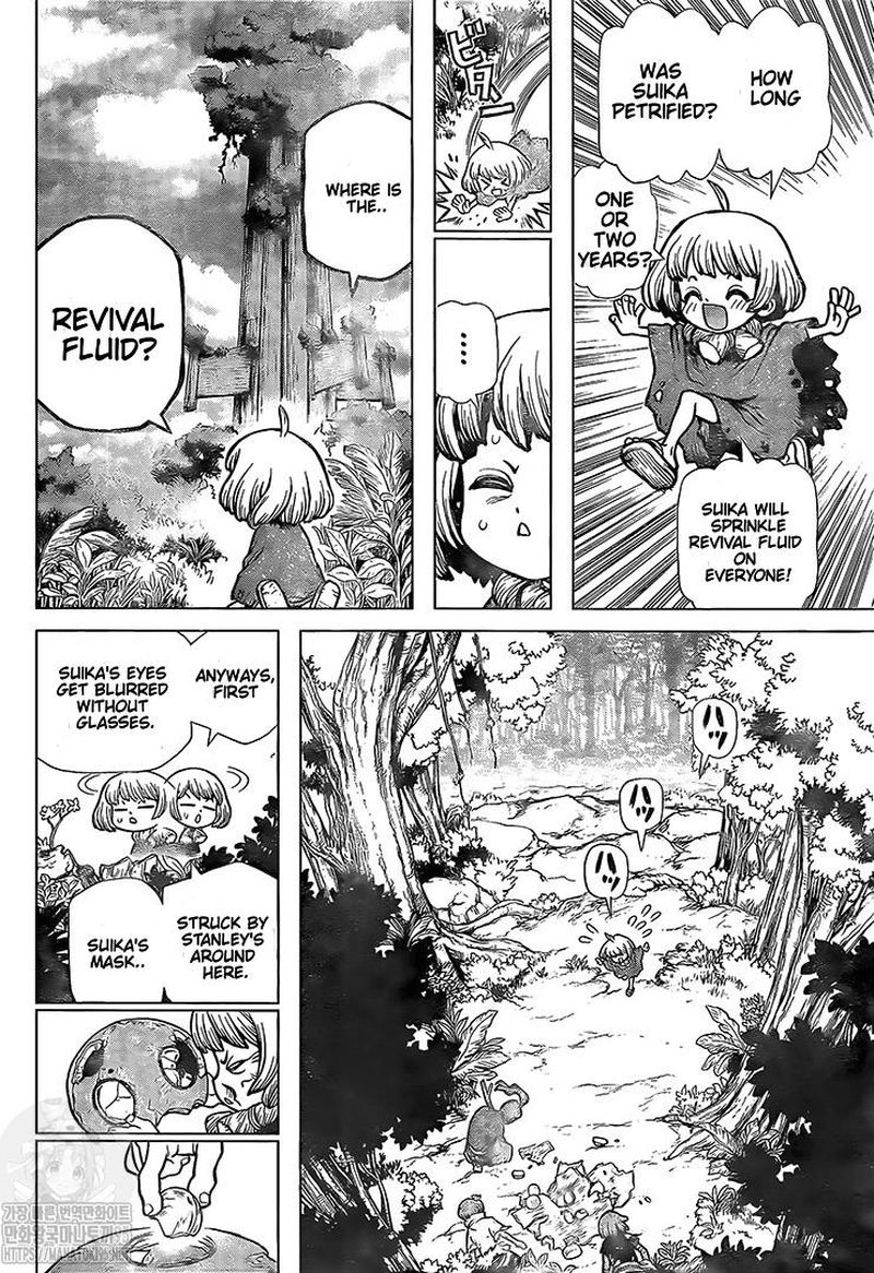 Dr. Stone Manga Chapter 194 page 9 - Homo Sapiens, All Alone scene