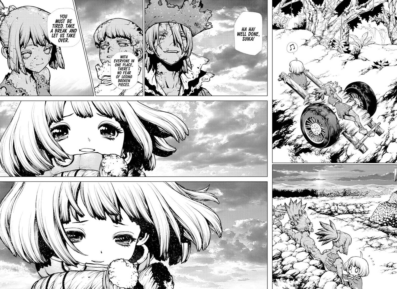 Dr. Stone Manga Chapter 195 page 6 - Treasure Hunter, All Alone scene