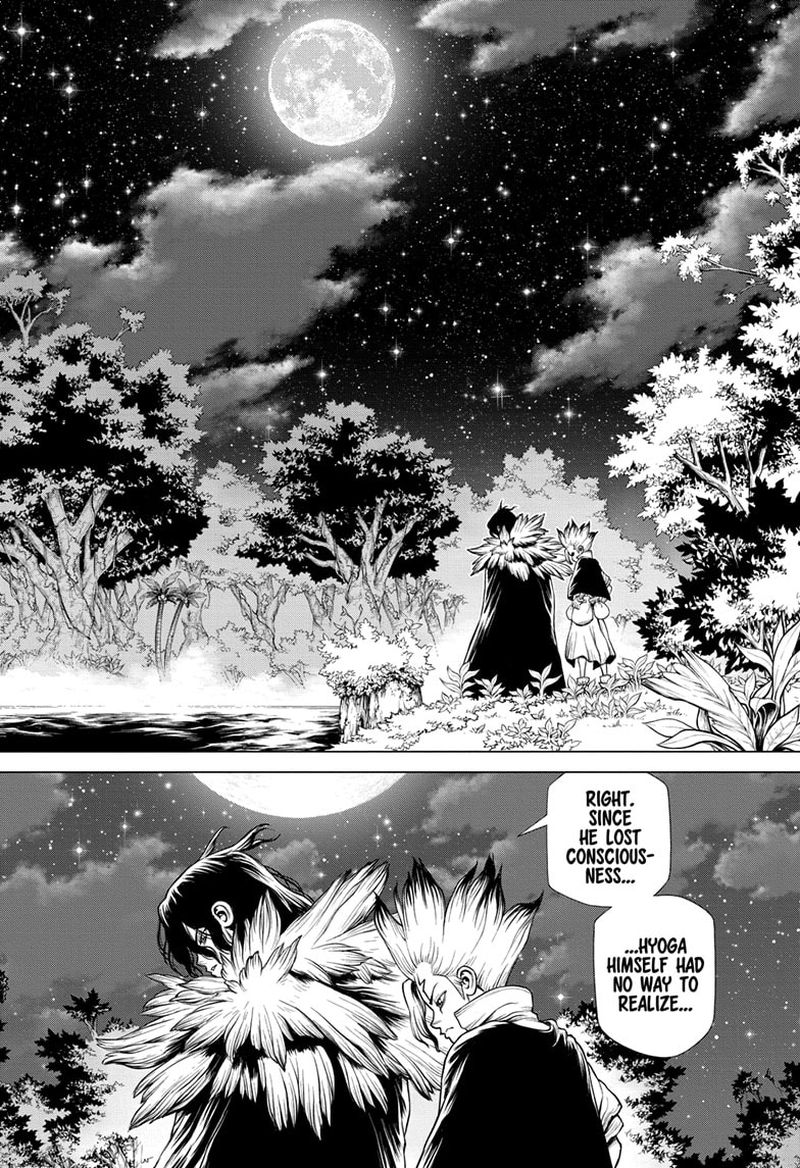 Dr. Stone Manga Chapter 197 page 14 - A Stony Eden and Its Forbidden Fruit scene