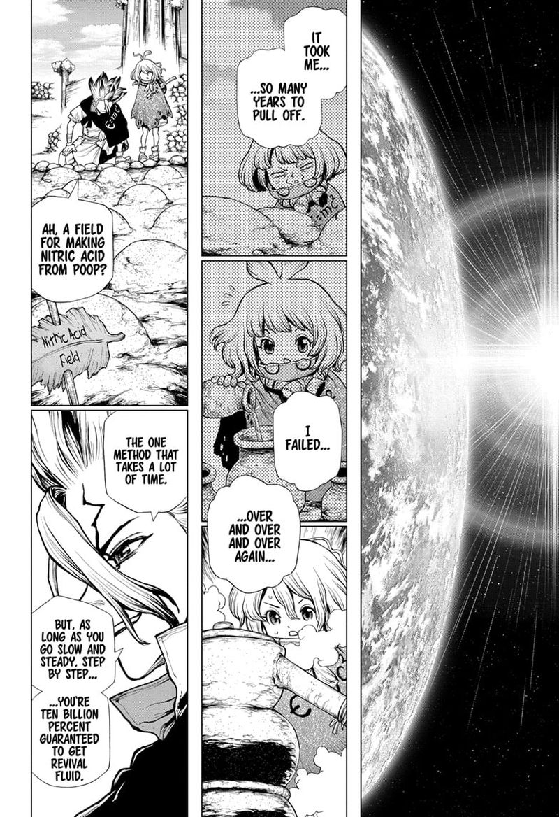 Dr. Stone Manga Chapter 197 page 2 - A Stony Eden and Its Forbidden Fruit scene