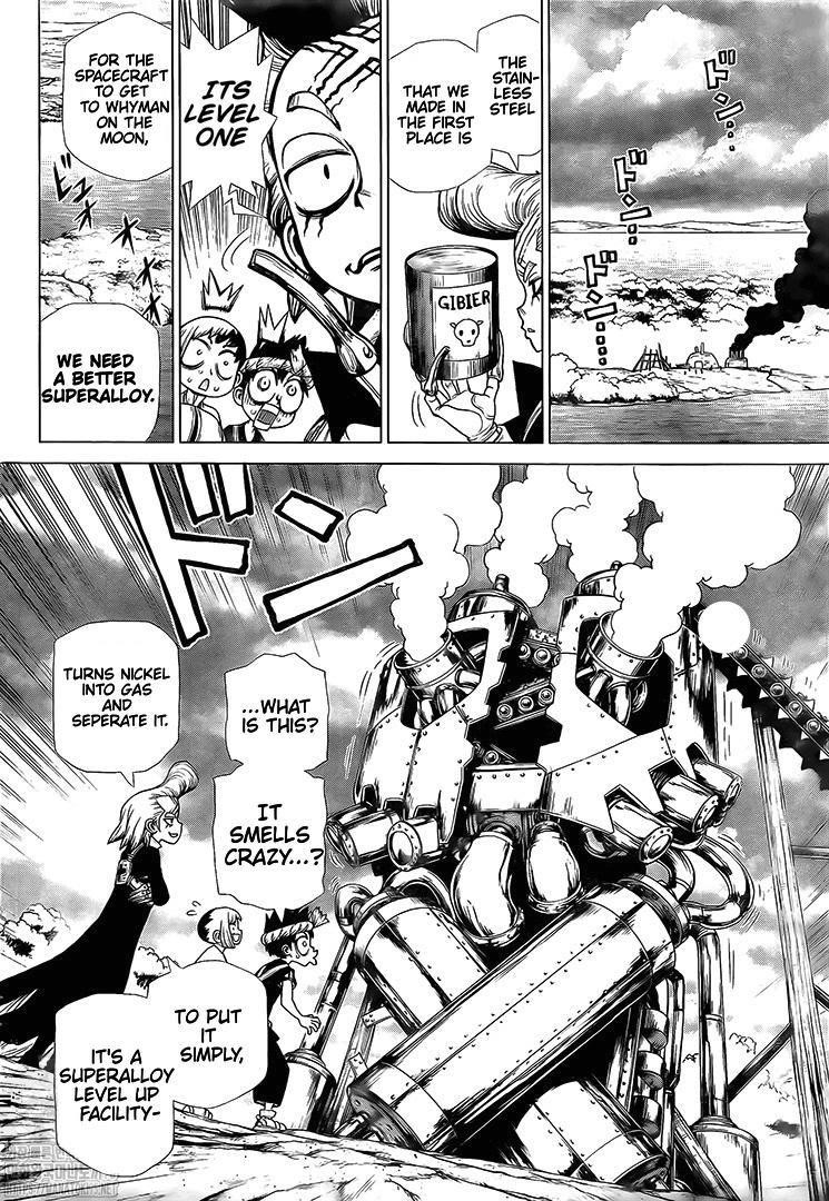 Dr. Stone Manga Chapter 199 page 13 - Superalloys scene
