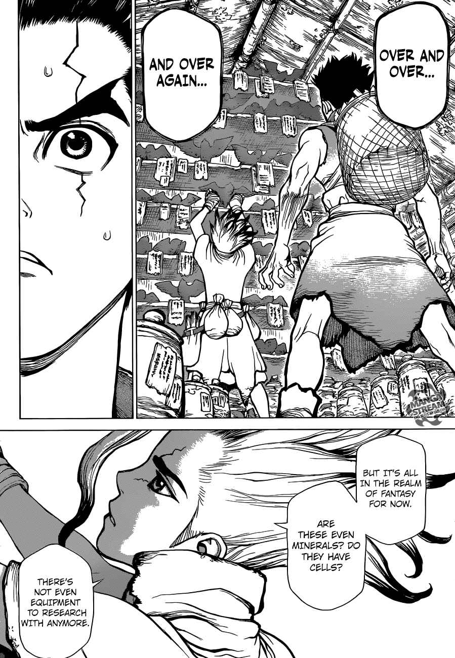 Dr. Stone Manga Chapter 2 page 10 - Fantasy vs Science scene