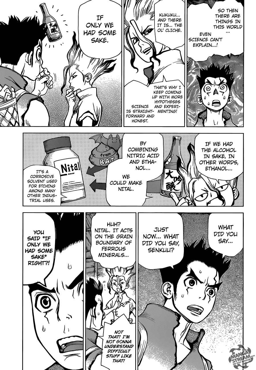 Dr. Stone Manga Chapter 2 page 11 - Fantasy vs Science scene