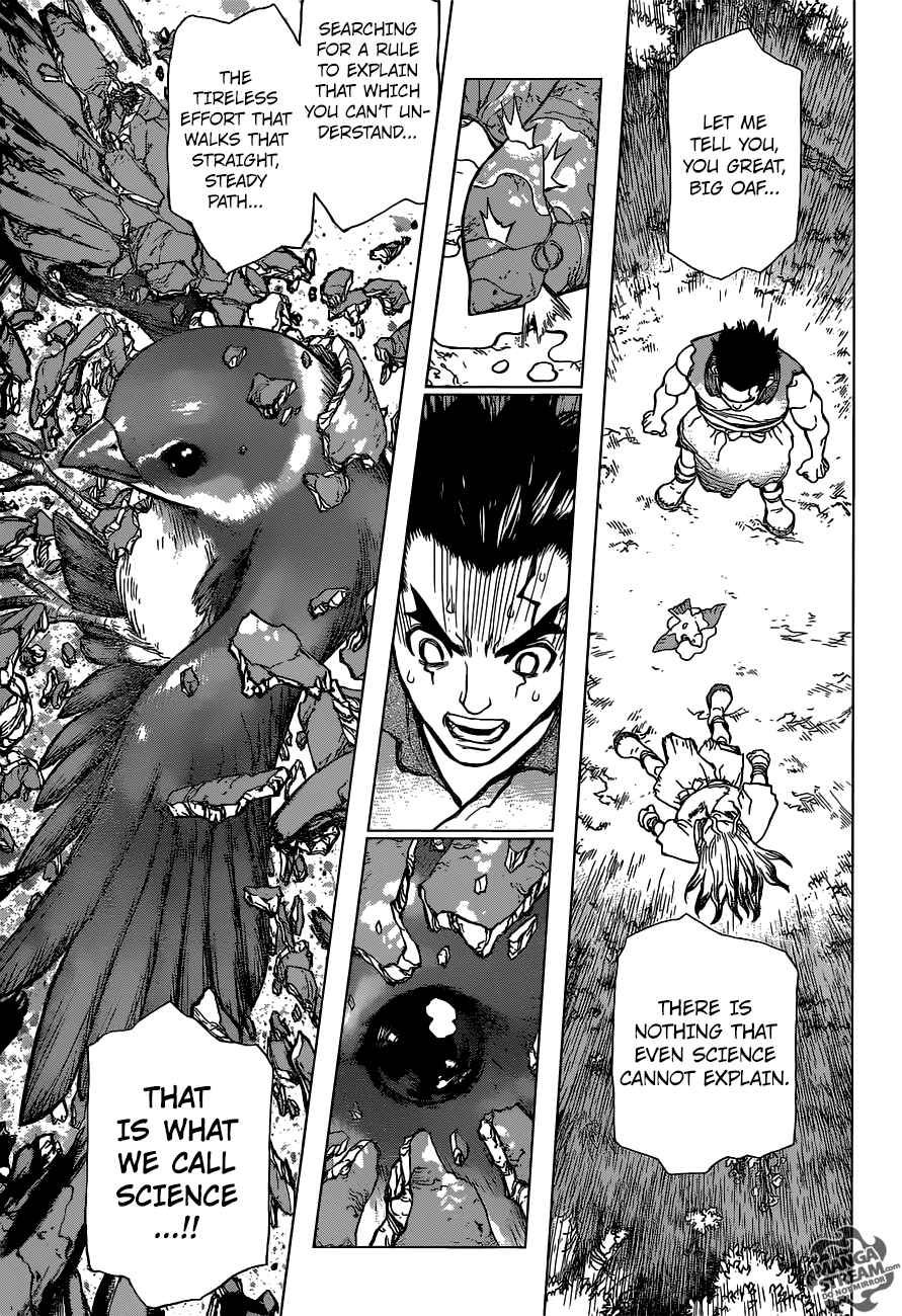 Dr. Stone Manga Chapter 2 page 21 - Fantasy vs Science scene