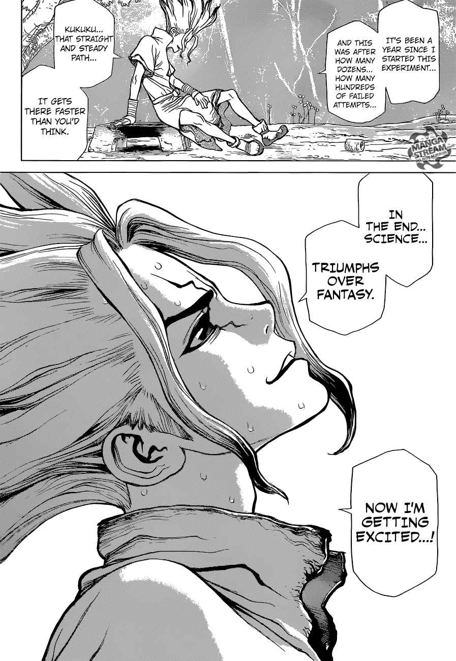 Dr. Stone Manga Chapter 2 page 23 - Fantasy vs Science scene