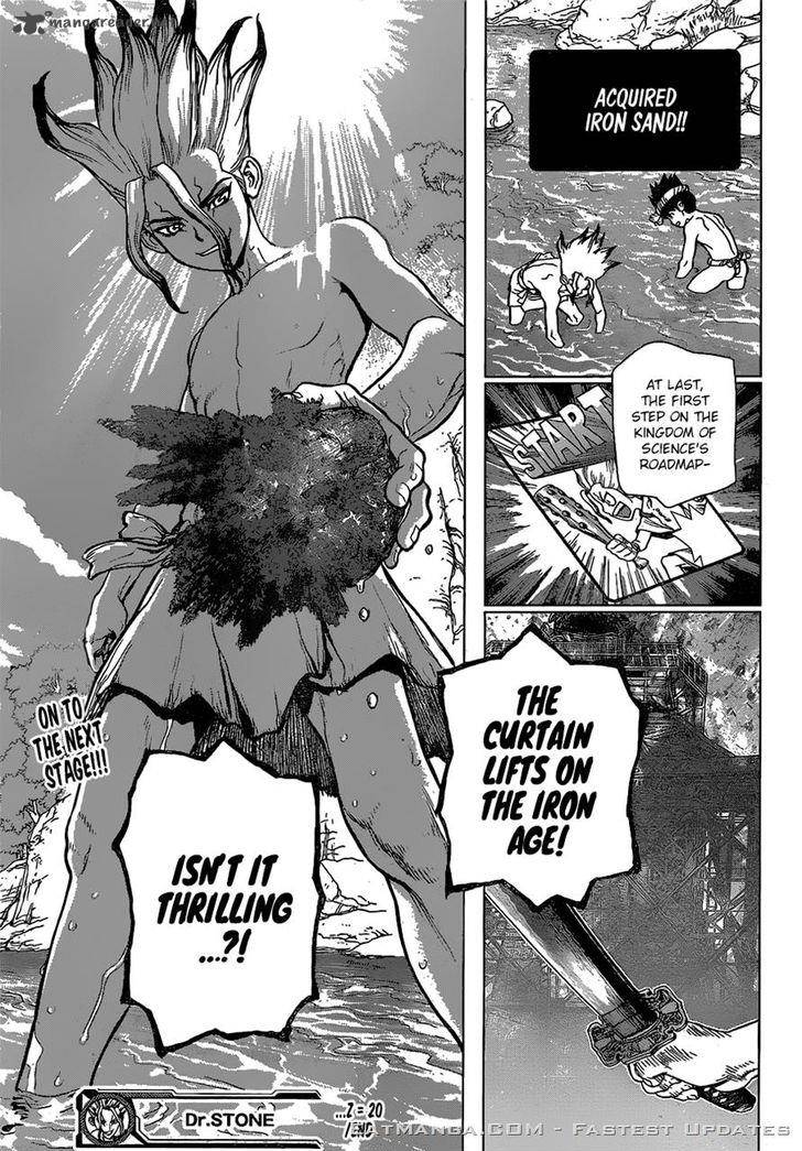 Dr. Stone Manga Chapter 20 page 16 - Stone Road scene