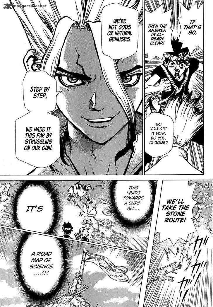 Dr. Stone Manga Chapter 20 page 8 - Stone Road scene