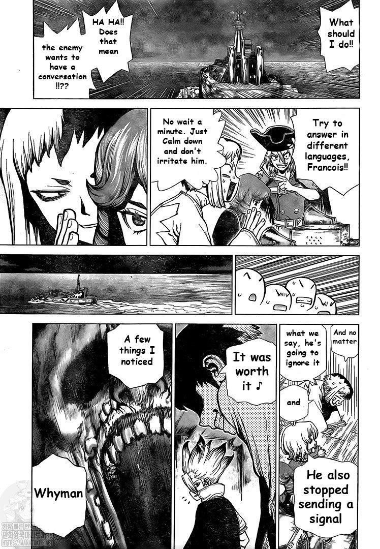 Dr. Stone Manga Chapter 201 page 13 - Morse Talk scene