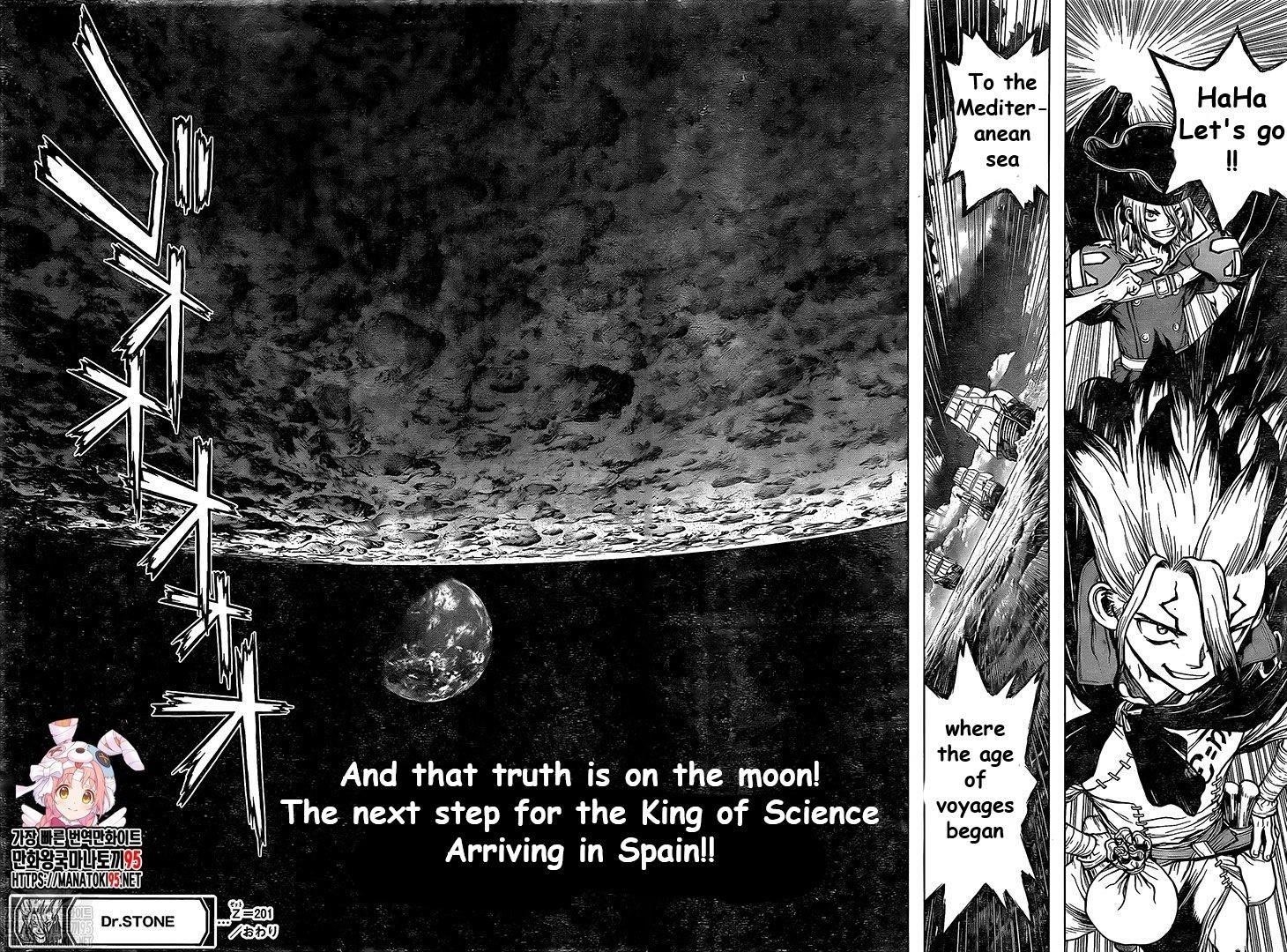 Dr. Stone Manga Chapter 201 page 17 - Morse Talk scene