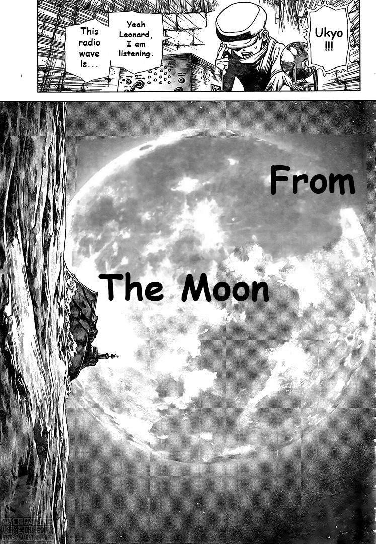 Dr. Stone Manga Chapter 201 page 8 - Morse Talk scene