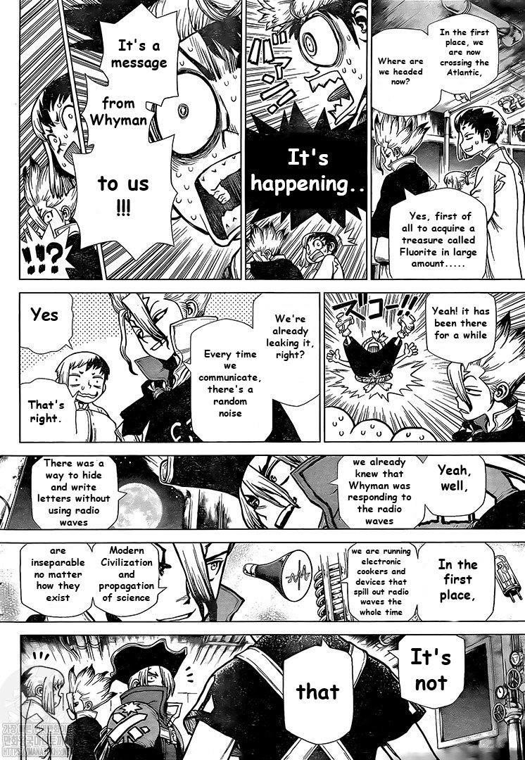 Dr. Stone Manga Chapter 201 page 9 - Morse Talk scene