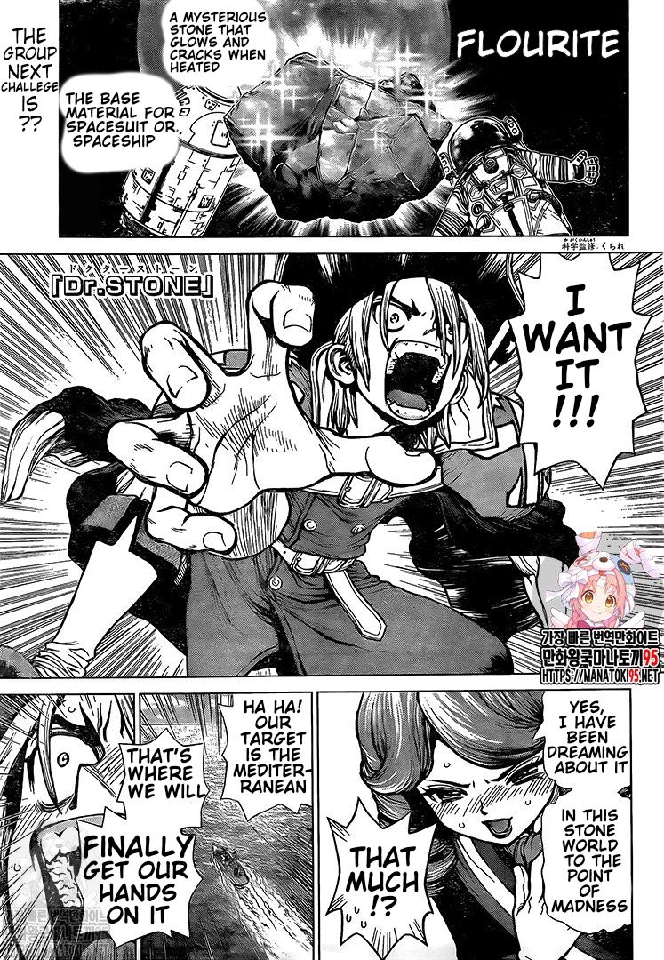 Dr. Stone Manga Chapter 202 page 1 - Ryusui Corp. scene