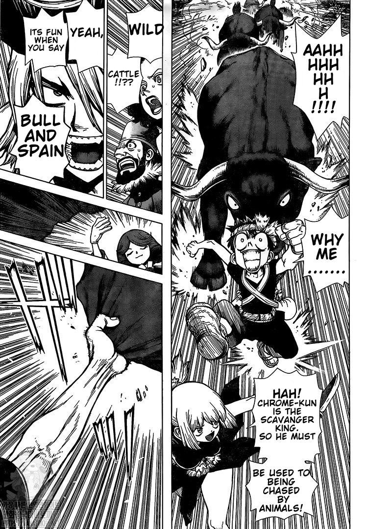 Dr. Stone Manga Chapter 202 page 10 - Ryusui Corp. scene