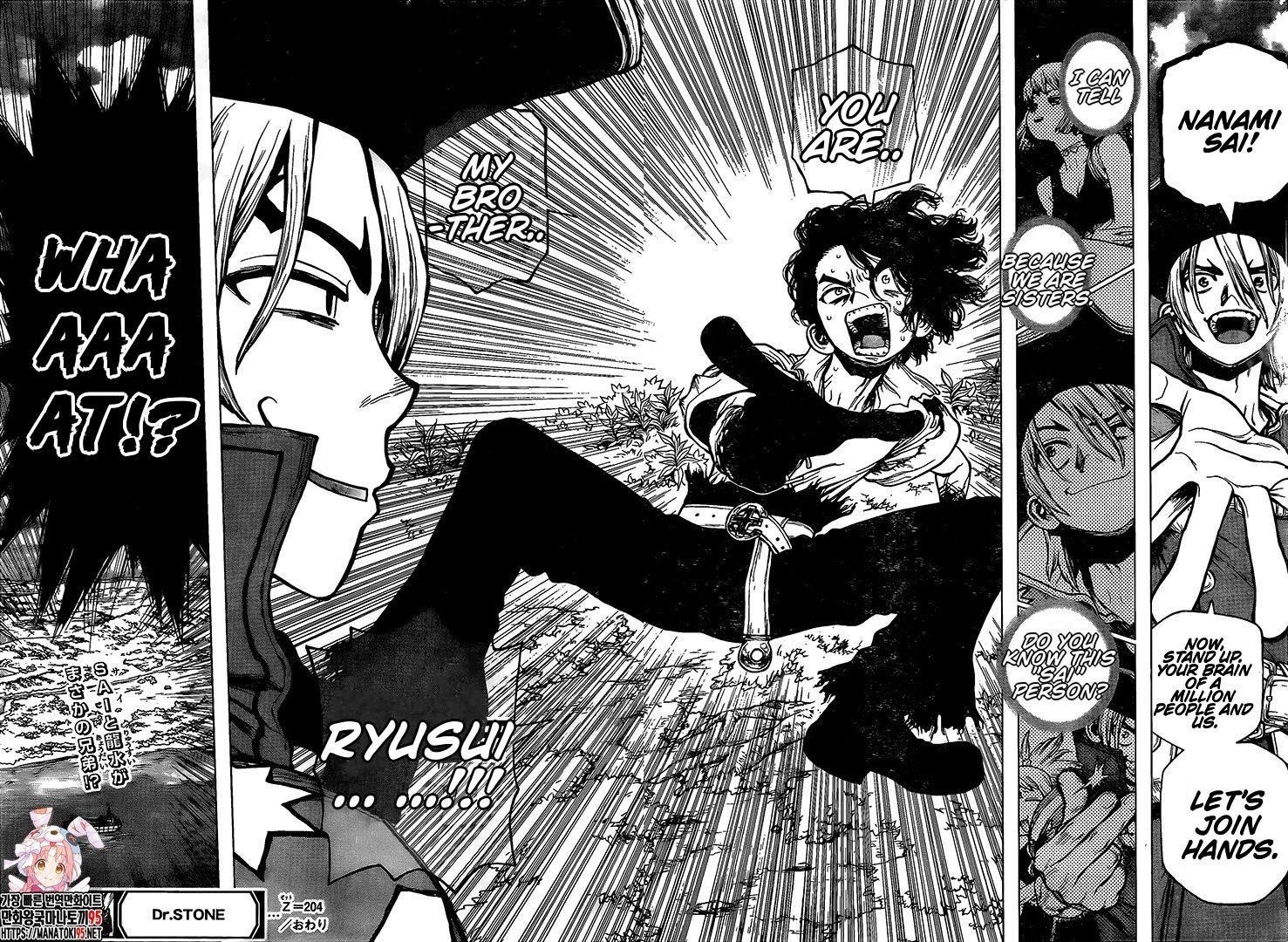 Dr. Stone Manga Chapter 204 page 16 - The Universe is Written in the Language of Mathematics scene