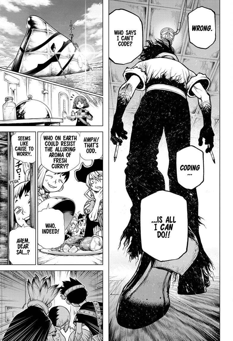 Dr. Stone Manga Chapter 205 page 10 - Universe of Zeroes and Ones scene