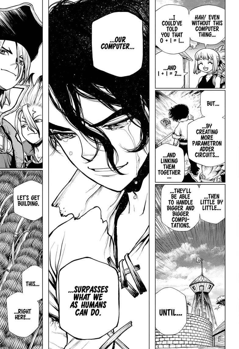 Dr. Stone Manga Chapter 206 page 17 - Dawn of the Computer scene