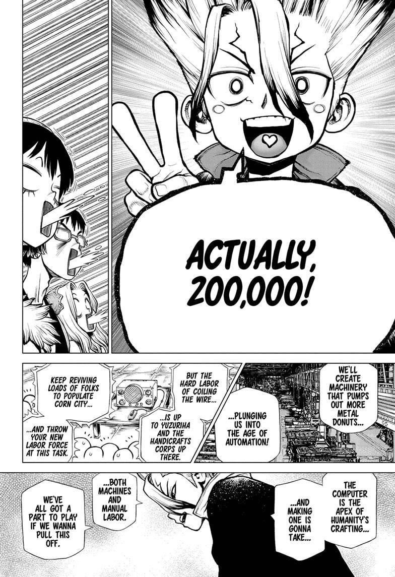 Dr. Stone Manga Chapter 206 page 19 - Dawn of the Computer scene