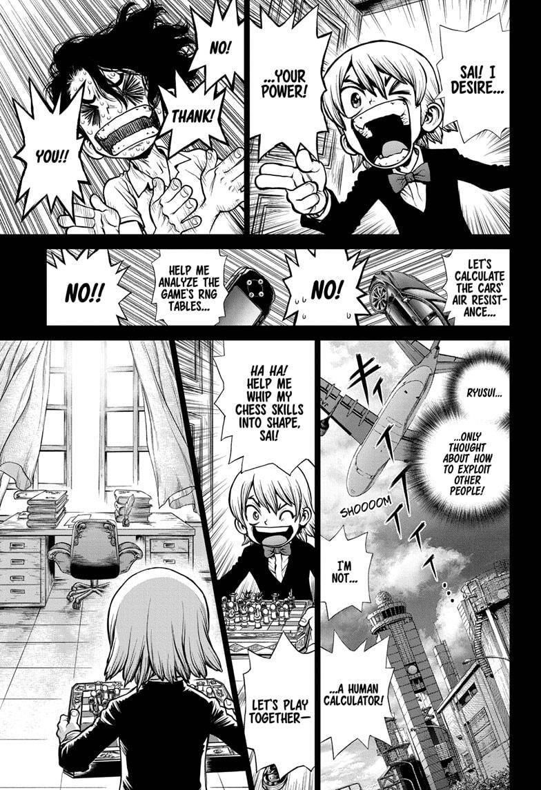 Dr. Stone Manga Chapter 207 page 11 - Linking the Circuit Diagram scene