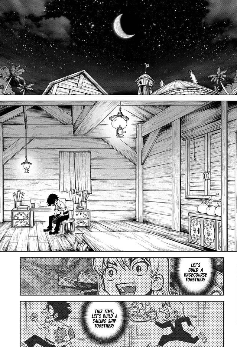 Dr. Stone Manga Chapter 207 page 15 - Linking the Circuit Diagram scene