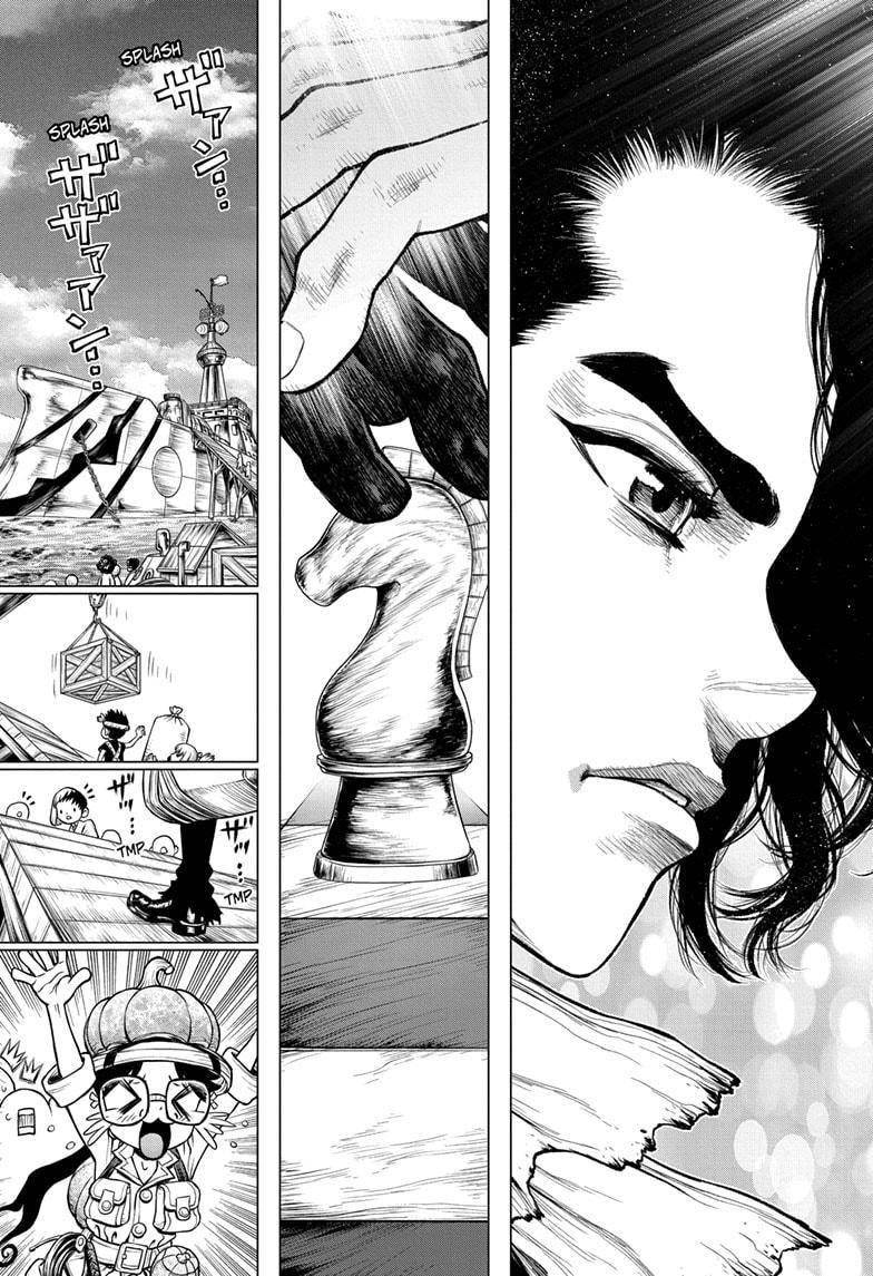 Dr. Stone Manga Chapter 207 page 19 - Linking the Circuit Diagram scene