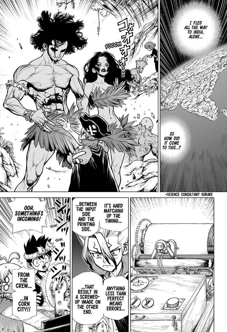 Dr. Stone Manga Chapter 207 page 7 - Linking the Circuit Diagram scene
