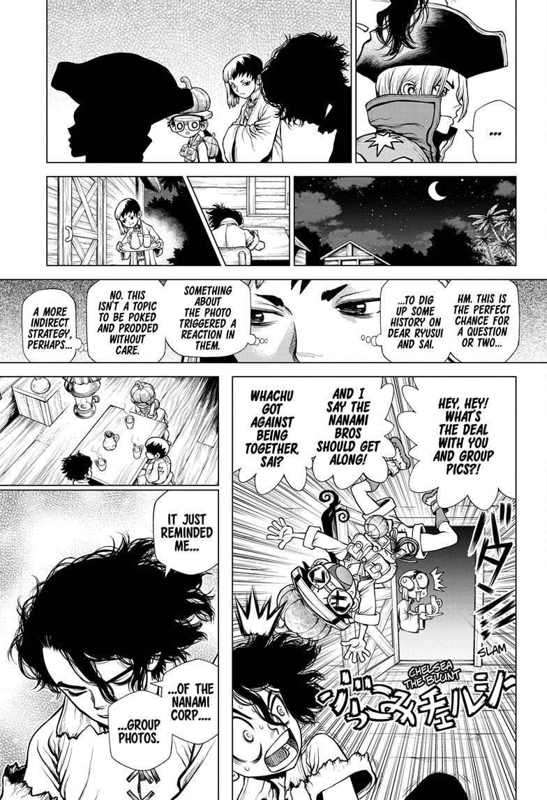 Dr. Stone Manga Chapter 207 page 9 - Linking the Circuit Diagram scene