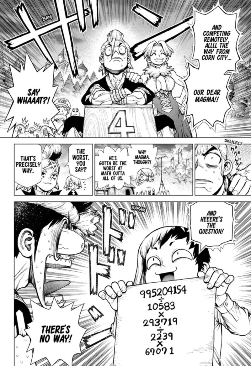 Dr. Stone Manga Chapter 208 page 13 - Science Transcends Humanity scene