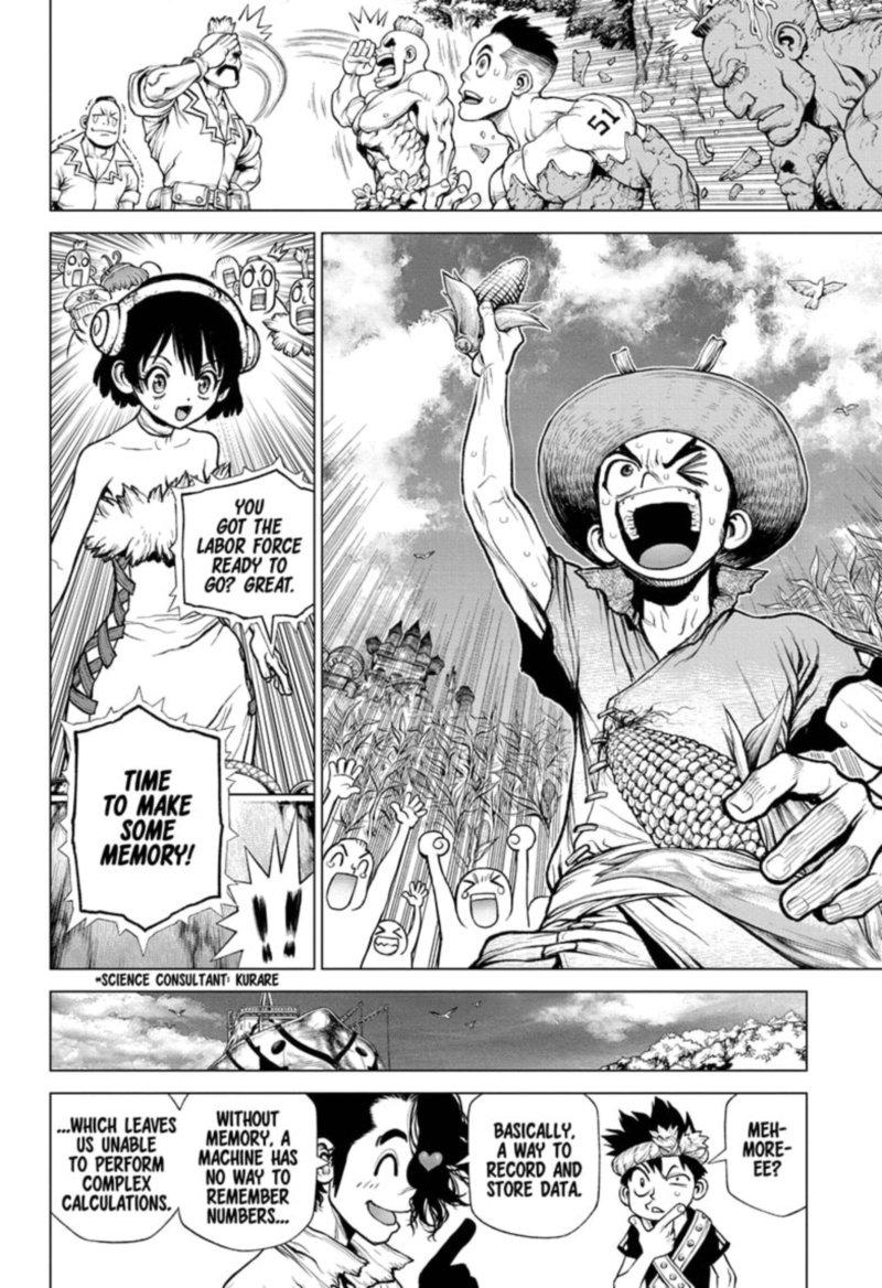 Dr. Stone Manga Chapter 208 page 4 - Science Transcends Humanity scene