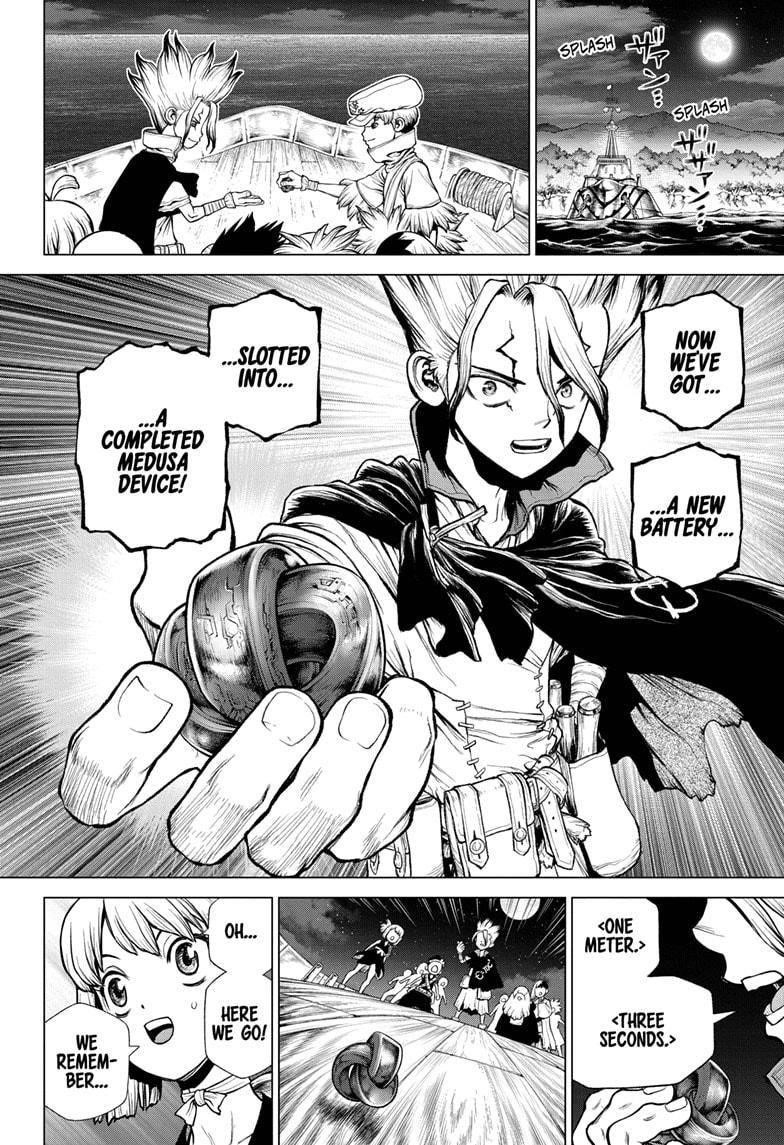 Dr. Stone Manga Chapter 209 page 11 - The Rocket's Hard Truth scene