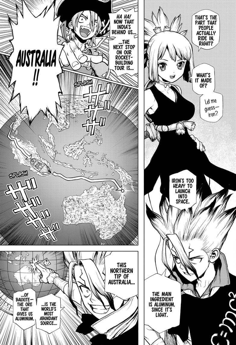 Dr. Stone Manga Chapter 209 page 3 - The Rocket's Hard Truth scene