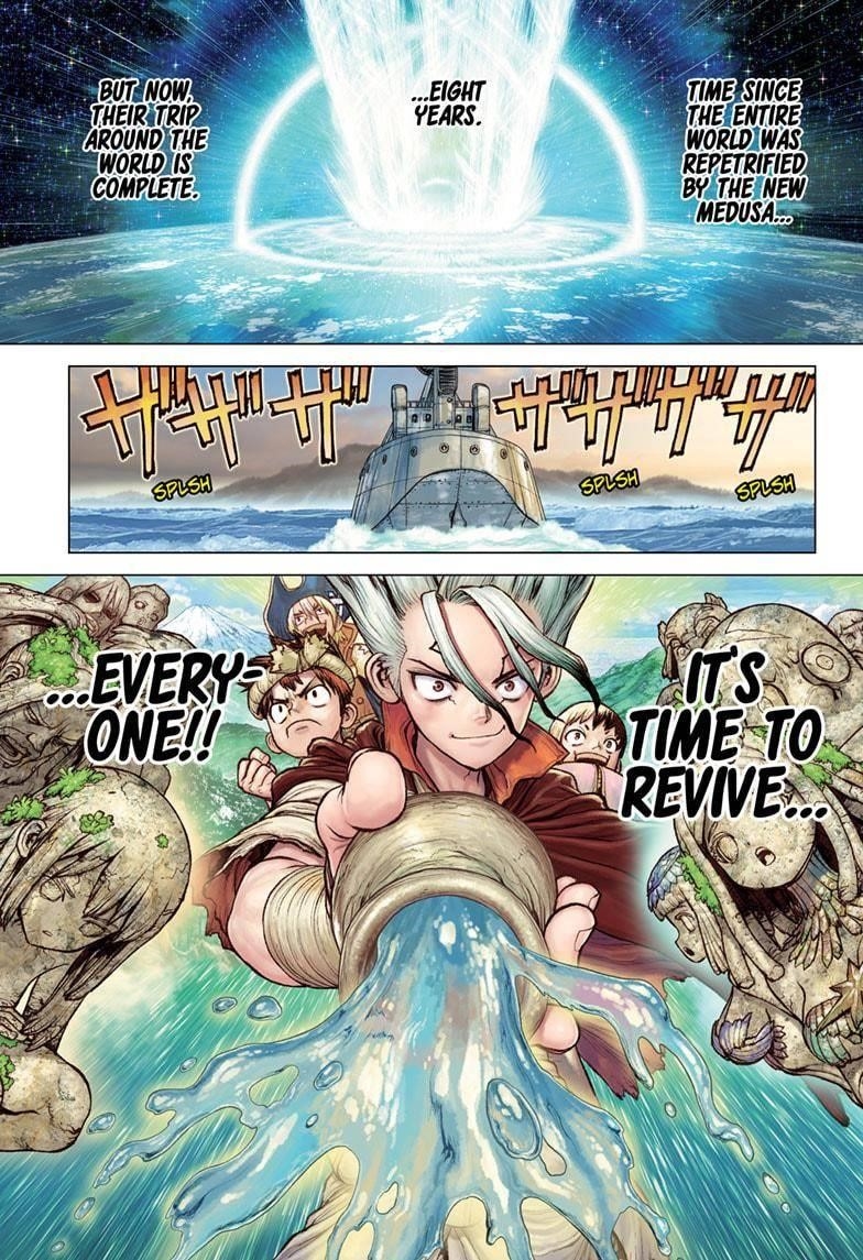 Dr. Stone Manga Chapter 212 page 1 - Final Part: Stone to Space scene