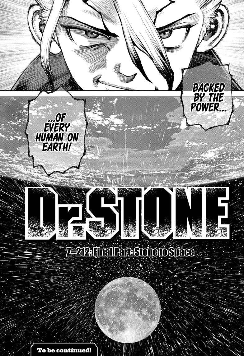 Dr. Stone Manga Chapter 212 page 18 - Final Part: Stone to Space scene