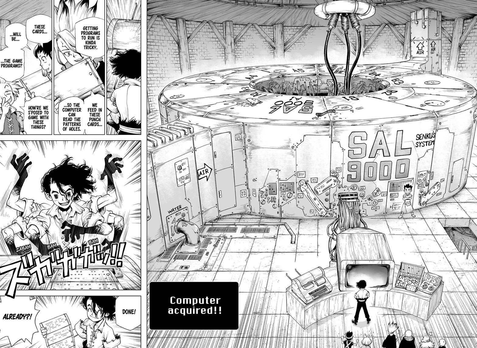 Dr. Stone Manga Chapter 213 page 10 - Unknown Known scene