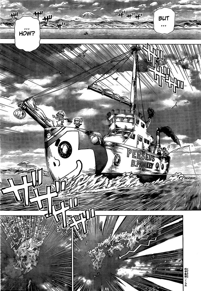 Dr. Stone Manga Chapter 214 page 10 - Stone World's Earth Defense Force scene