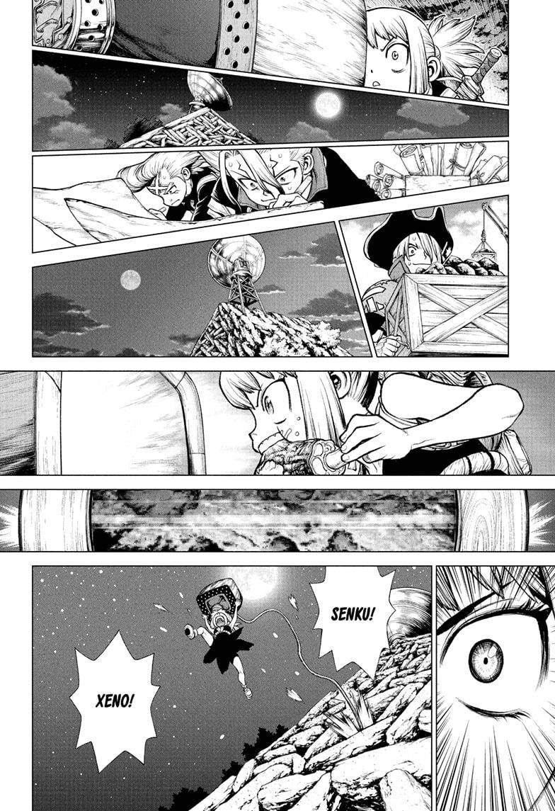 Dr. Stone Manga Chapter 216 page 13 - Hello, World scene