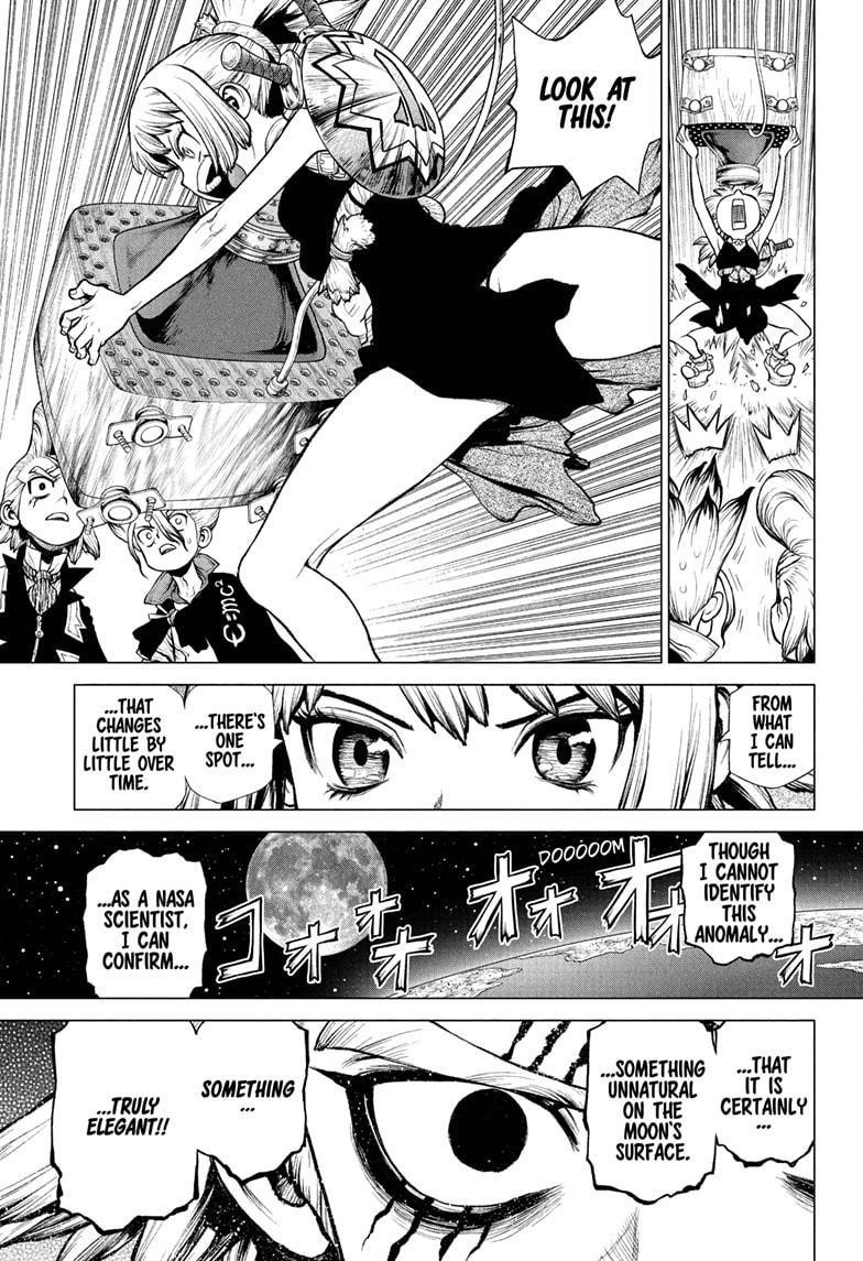 Dr. Stone Manga Chapter 216 page 14 - Hello, World scene